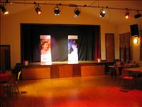 Stage in the main hall of Orleton Village Hall