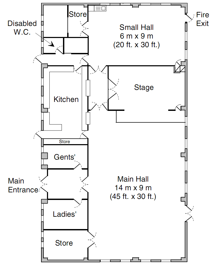 Village hall map